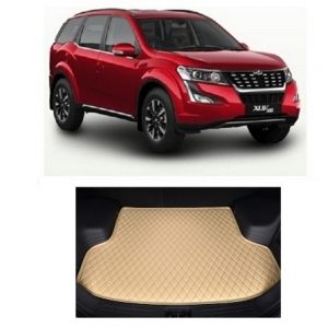 7D Car Trunk/Boot/Dicky PU Leatherette Mat for	XUV500  - Beige